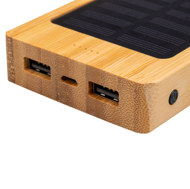 Logotrade promotional giveaway image of: Bamboo power bank BAKERSFIELD