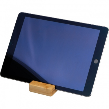 Logo trade promotional giveaways image of: Bamboo smartphone holder SAN SEBASTIAN