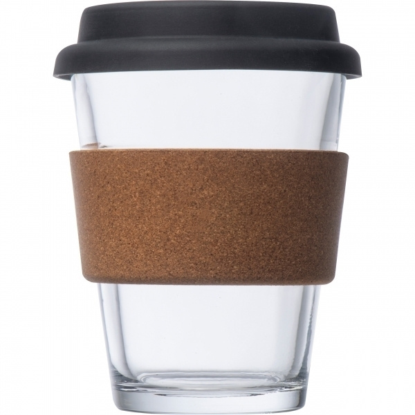 Logotrade promotional item picture of: Glass drinking cup WROCŁAW 350ml