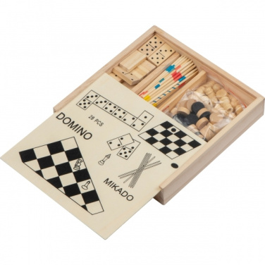 Logo trade promotional merchandise image of: Wooden game collection RIGA