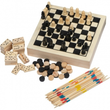 Logotrade corporate gift image of: Wooden game collection RIGA