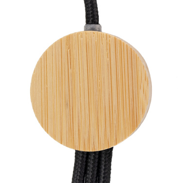 Logotrade promotional items photo of: 3-in-1 cable with elighted logo in a wooden casing, LH-ZMU06