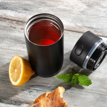 Logo trade promotional merchandise photo of: Thermo mug ADRASAN 240 ml Schwarzwolf