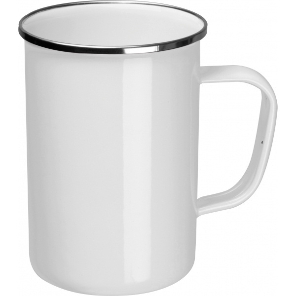 Logo trade corporate gift photo of: Enamel cup Adelaine