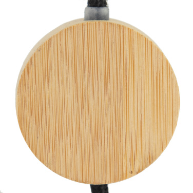 Logo trade corporate gifts picture of: 4in1 long wooden cable with elighted logo for engraving