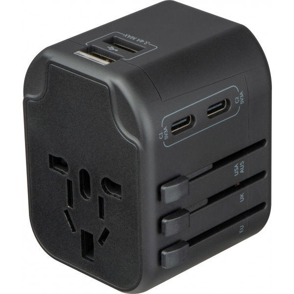 Logo trade promotional giveaway photo of: Travel Adapter Maracena