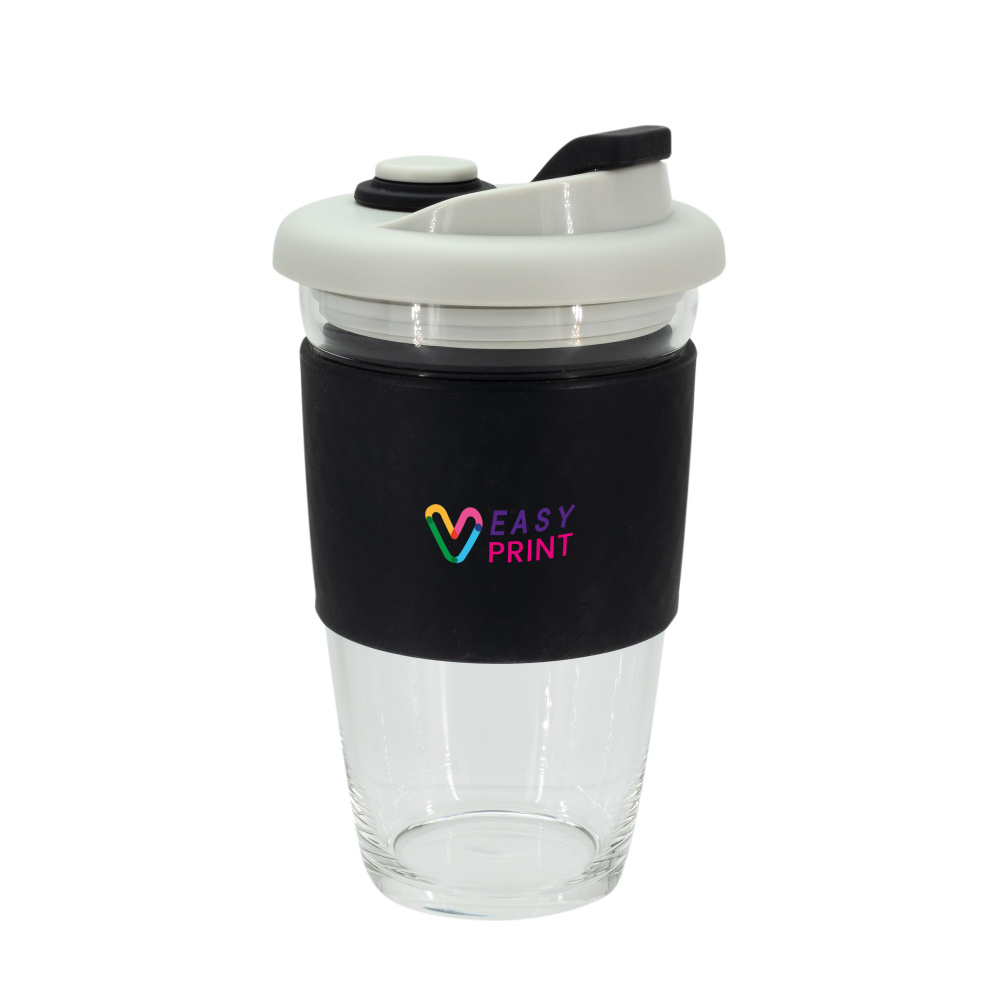 Logo trade promotional merchandise photo of: Glass coffee cup 424 ml