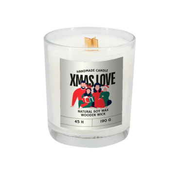 Logo trade promotional item photo of: Soy candle 190g Christmas love