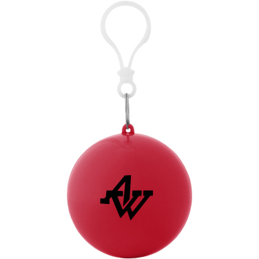 Logo trade promotional item photo of: Xina rain poncho in storage ball with keychain