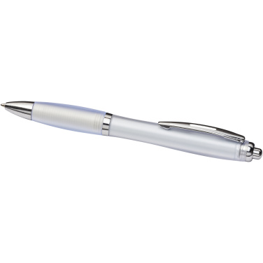 Logotrade promotional merchandise image of: Curvy ballpoint pen with frosted barrel and grip
