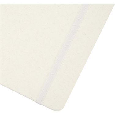 Logo trade promotional merchandise photo of: Bass A5 recycled hard cover notebook with lined pages