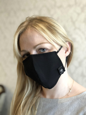 Logo trade promotional giveaways picture of: BLACK-BLACK cotton face mask 140116500