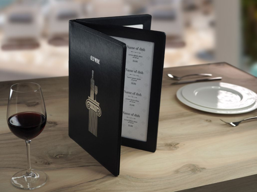 Logo trade promotional merchandise image of: Menu cover 1065119