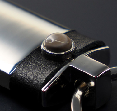 Logotrade promotional item image of: Striped Flint Keyring 1292095