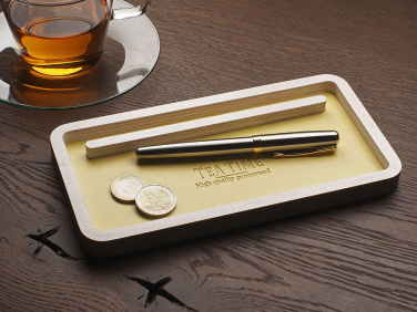 Logo trade promotional gifts image of: Wooden organiser 1844121