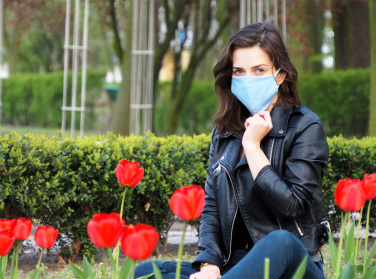 Logotrade promotional giveaway image of: VENUS PRO cotton face mask with a pocket an HEPA filter 1378165