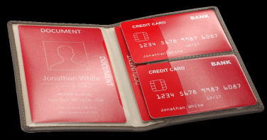 Logo trade advertising products image of: RFID document wallet 611131