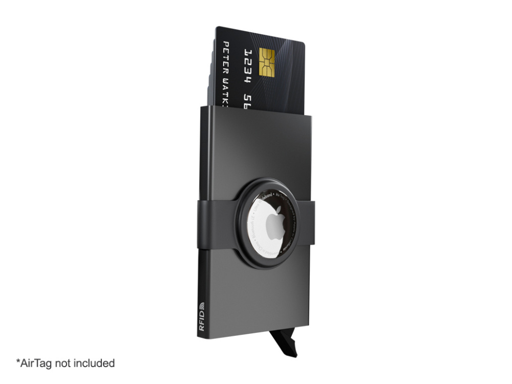 Logo trade business gift photo of: RFID credit card case with holder for AirTag 2163108