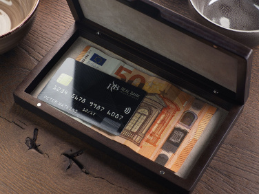 Logo trade promotional giveaways picture of: Wooden bill box 1816121