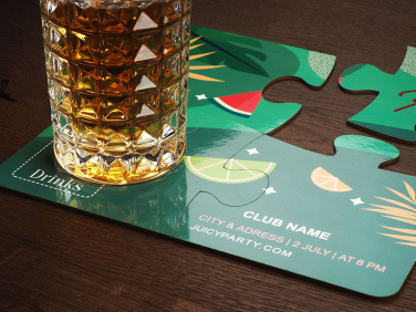 Logotrade promotional product image of: Set of 4 PUZZLE glass coasters 1835117