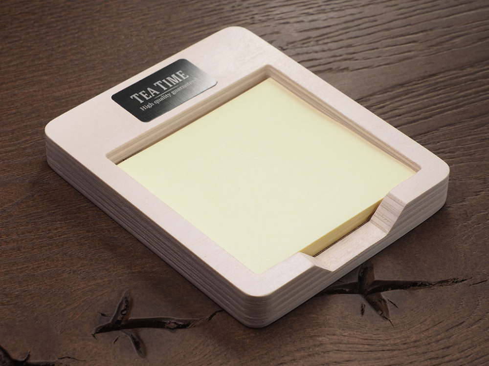Logotrade promotional giveaway image of: Wooden memo card box 1832121