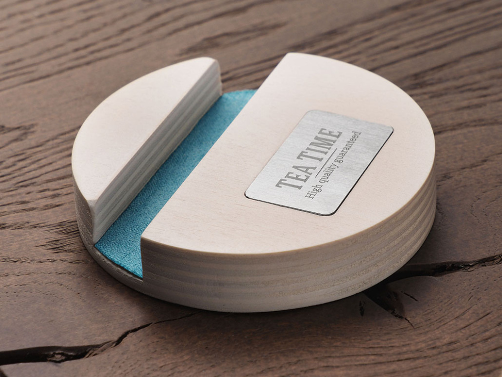 Logo trade promotional products picture of: Wooden telephone stand 1833121