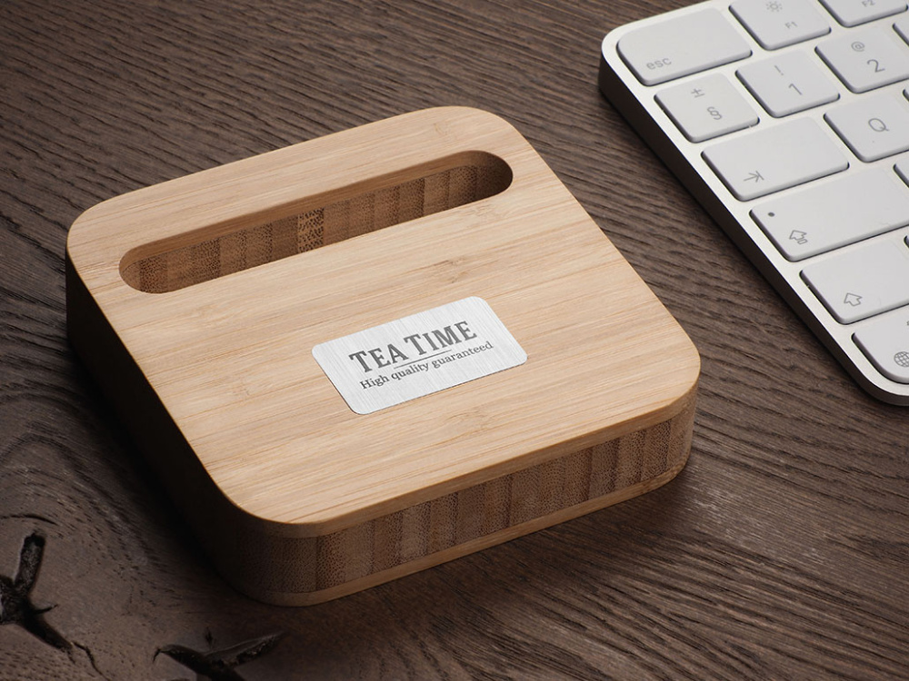 Logo trade promotional item photo of: Wooden telephone stand 1848292