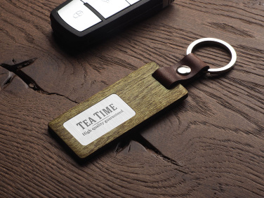 Logo trade promotional giveaways picture of: Wooden keyring 1853121