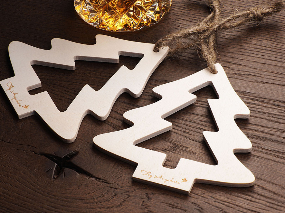 Logotrade promotional giveaway picture of: Wooden Christmas Decoration 1855121
