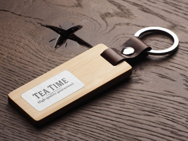 Logo trade promotional gifts image of: Wooden keyring 1853292