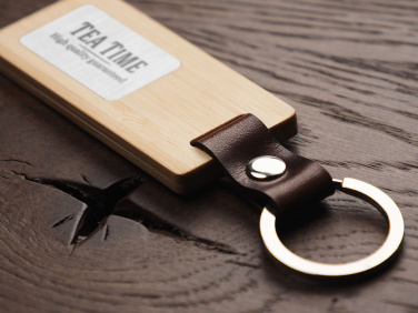 Logo trade advertising product photo of: Wooden keyring 1853292