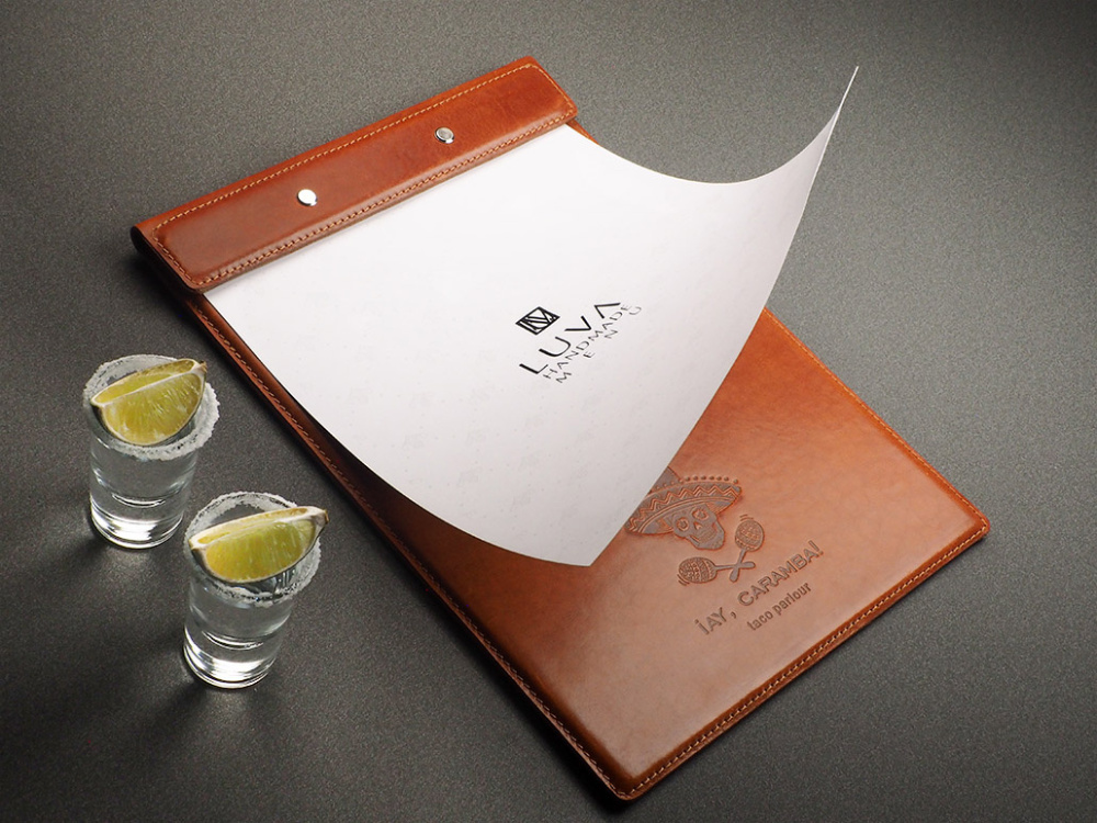 Logo trade promotional giveaways image of: Menu cover Armstrong 1116141