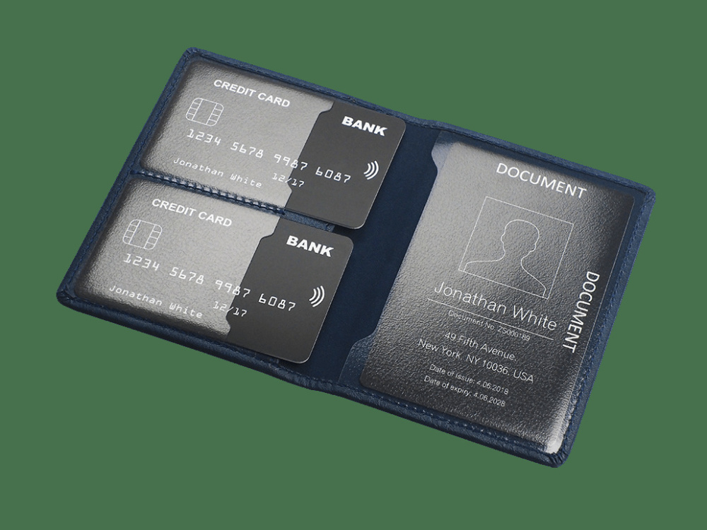 Logo trade business gifts image of: RFID document wallet 611327