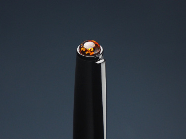 Logotrade promotional gift picture of: Ball pen with AMBER stone 2070036