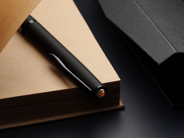 Logo trade promotional merchandise photo of: Ball pen with AMBER stone 2070036