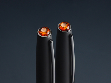 Logo trade promotional giveaways image of: Amber Pen set  1235036