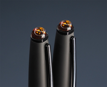 Logo trade promotional giveaways picture of: Amber Pen set  1235036