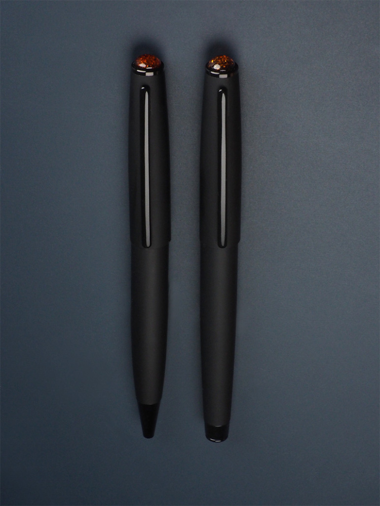 Logotrade promotional merchandise image of: Amber Pen set  1235036