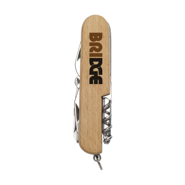 Logo trade promotional merchandise picture of: Beechwood Pocket knife