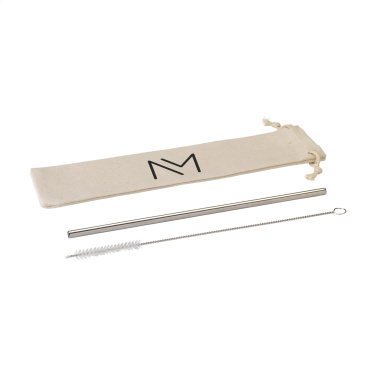 Logotrade promotional giveaway picture of: Reusable 1 piece ECO Straw Set stainless-steel straw
