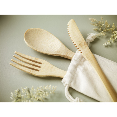 Logo trade promotional items image of: Bambu Cutlery Set