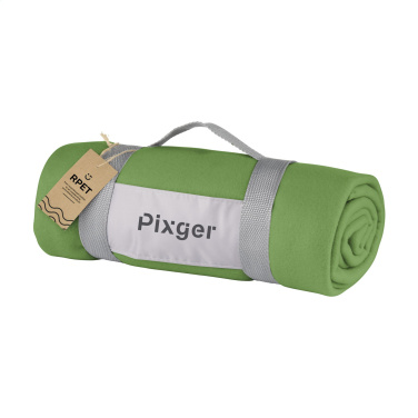 Logo trade promotional giveaways image of: SuperSoft RPET (180 g/m²) fleece blanket