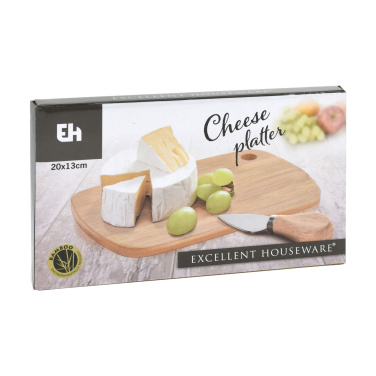 Logo trade promotional merchandise picture of: Bamboo Cheese Platter 2-pcs