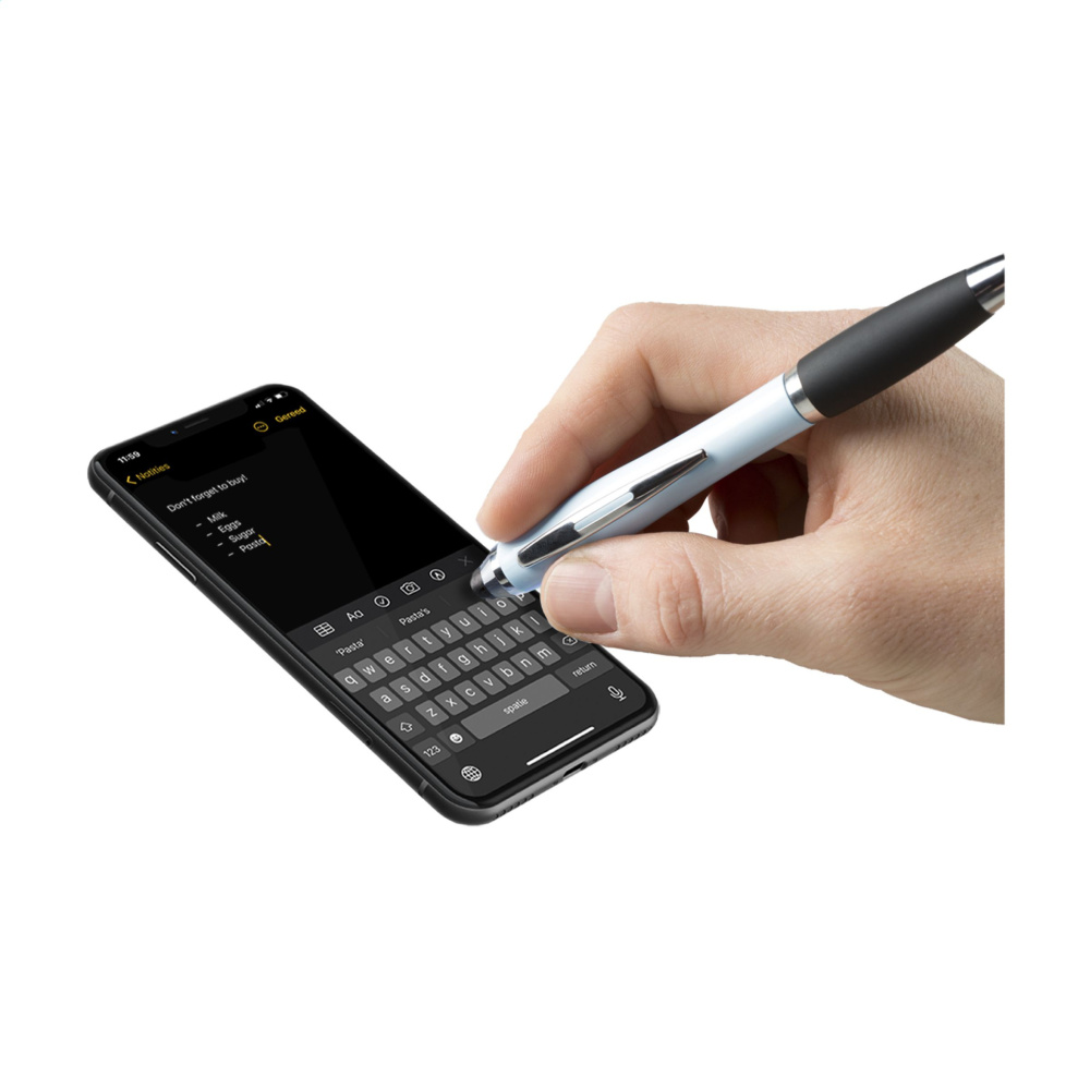 Logo trade business gifts image of: Athos Colour Touch stylus pen