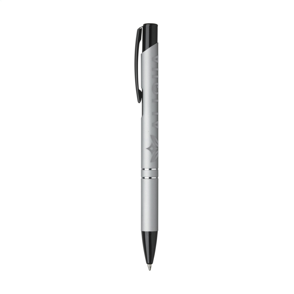 Logo trade business gifts image of: Ebony Rubberised pen