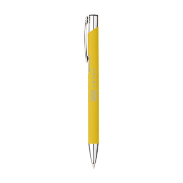 Logo trade promotional giveaway photo of: Ebony Soft Touch pen