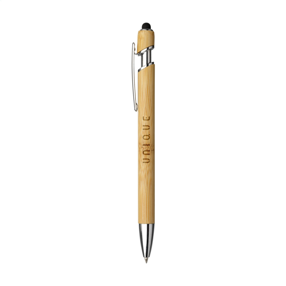Logo trade advertising products image of: Luca Touch Bamboo stylus pen