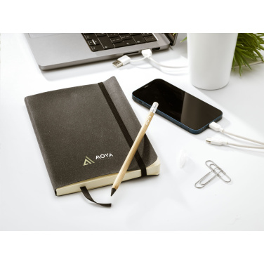 Logotrade corporate gift image of: Monti Recycled Leather - Paper Notebook A5
