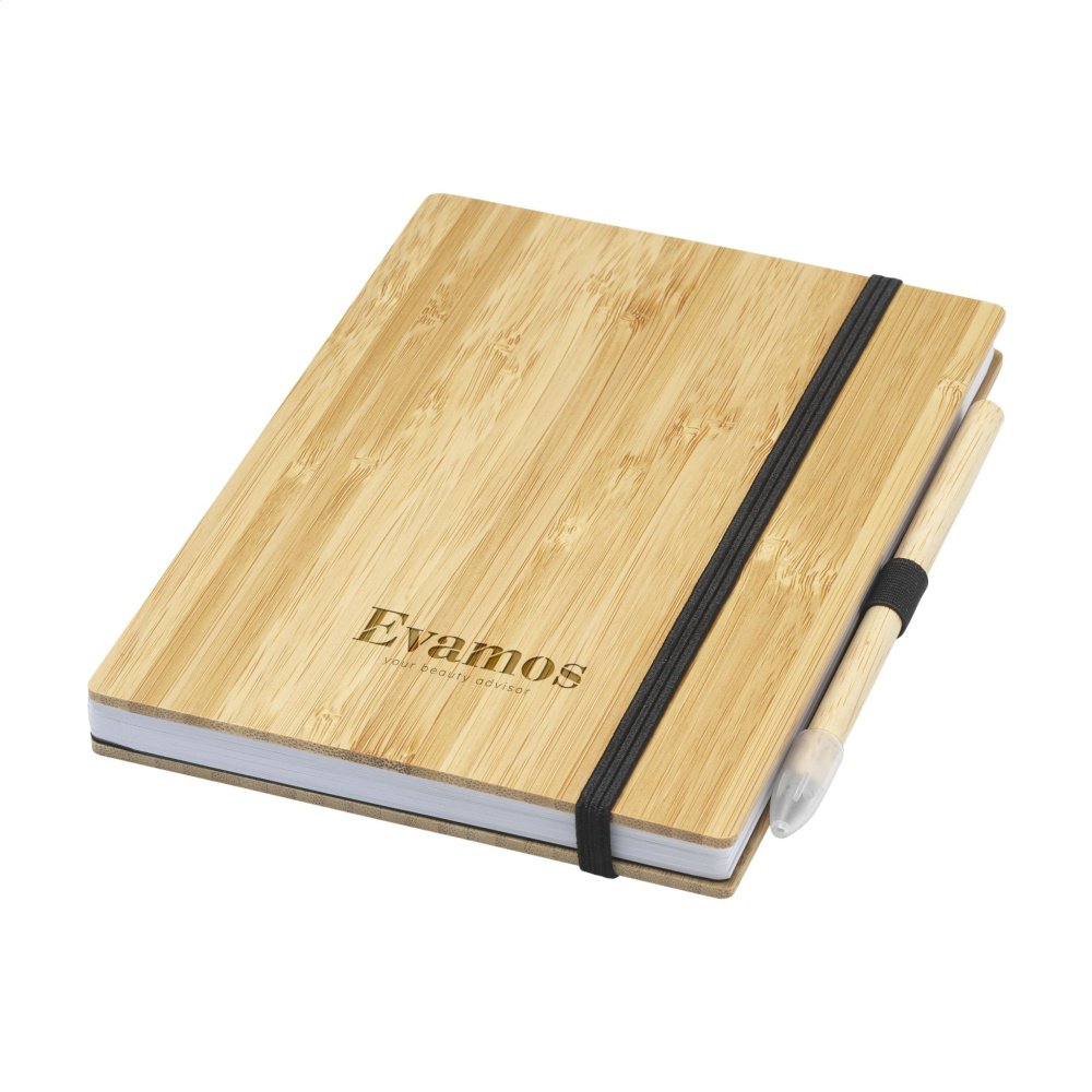 Logotrade promotional merchandise photo of: BambooPlus Paper Notebook A5 - Inkless Pen