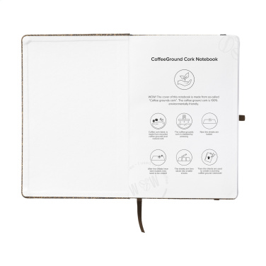 Logo trade promotional gift photo of: CoffeeGround Cork Paper Notebook A5